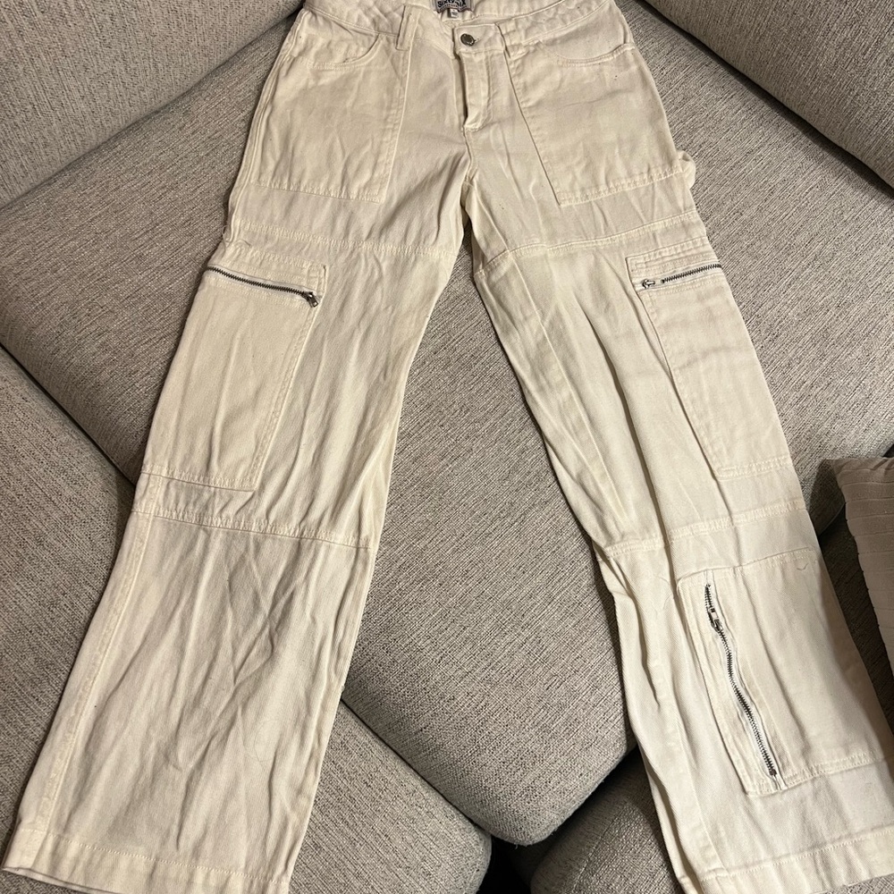Beige Cargo Pants